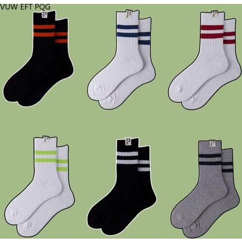 Couple Hip Hop Socks Retro Knitted Autumn and Winter Cotton Men Women Tide Street Skateboard Socks In The Tube