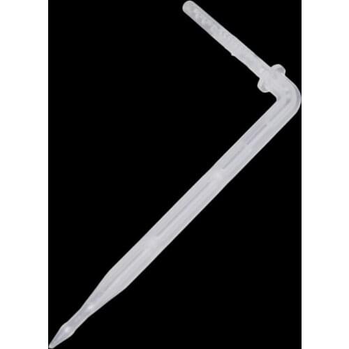 White Curved Arrow Dripper Emitter Bend Arrow Plant Sprinklers Garden Micro Irrigation System Connectors 4/7mm Hose 10 Pcs