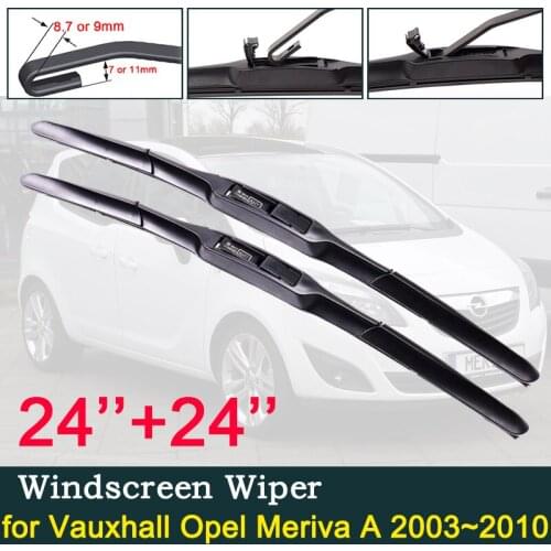 Car Wiper Blade for Vauxhall Opel Meriva A 2003~2010 Car Wiper Blades Front Windscreen Wipers Car Accessories 2004 2005 2006
