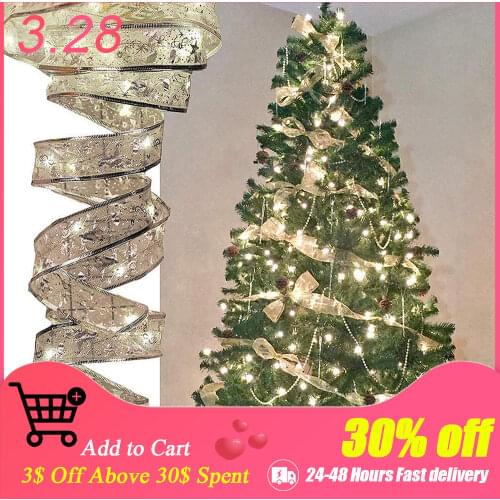 40 LED 4m Fairy Lights Strings Cooper Wire Ribbon Bows Lights Christmas Lamp for Party Weddings Holiday Xmas Tree Decorations