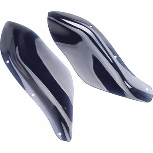 Dark Tinted Smoke Side Wings Windshield Air Deflectors For Harley Touring FLHR FLHT