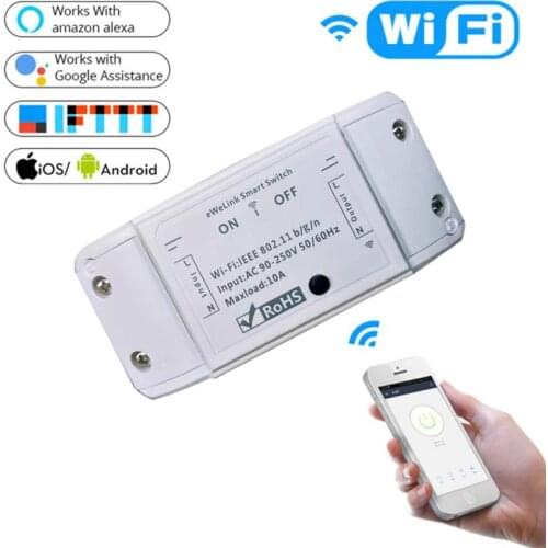 WiFi Smart Light Switch Universal Breaker Timer EWelink APP Wireless Remote Control Works With Alexa Google Home Smart Home