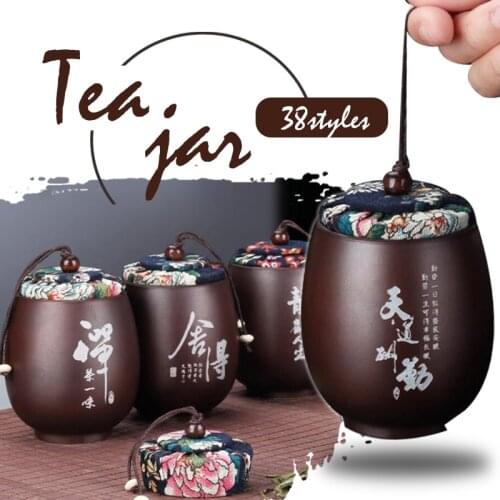 Japanese Ceramic Jar Travel Teacan Tea Cup Sugar Bowl Kitchen Spice Jars Storage Box Tea Pu'er Green Tea Sealed Cans Storage Tin