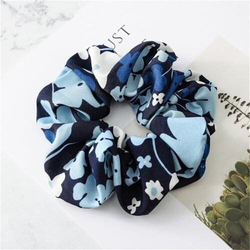 Floral Printed Hair Ties For Woman Hair Accessories Girls Scrunchies Elastic Hair Band hair Styling Tools