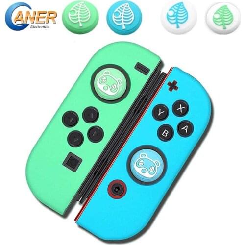 1 Pair for Nintend Switch Silicone Rubber Skin Cover Joy Con Controller Animal Crossing For NX NS Joycon Anti-slip Soft Case