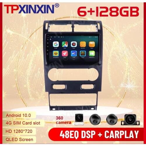 2 Din Carplay Android Radio Receiver Multimedia Stereo For Ford Mondeo 2004 2005 2006 2007 GPS Navigation IPS Recorder Head Unit