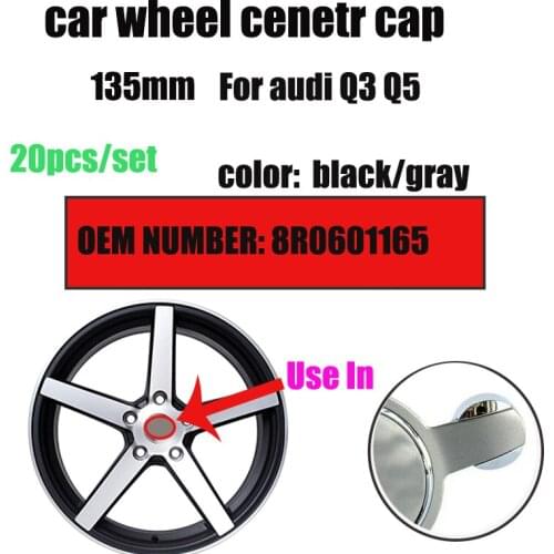 20Pcs Label Car Wheel center Logo cap Auto Wheel hub emblem cover for AUDI Q3 Q5