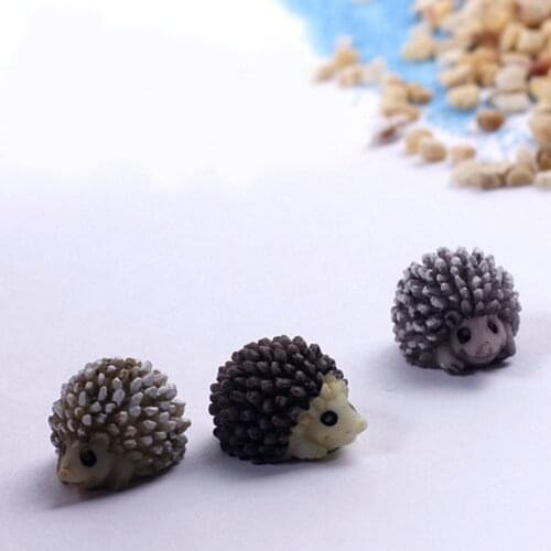 5pcs 1.5cm Hedgehog Fairy Garden Miniatures Animal Micro Landscape Bonsai Plant Garden DIY Craft Ornament Fairy Garden Supplies