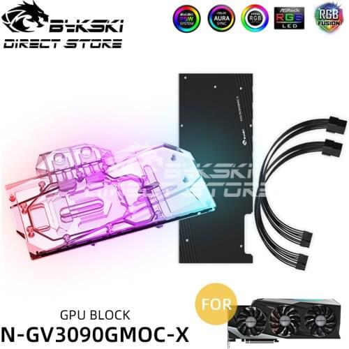 Bykski GPU Water Block For Gigabyte RTX3090/3080 GAMING EAGLE VISION Full Coverage VGA Water Cooling A-RGB 5V/12V N-GV3090GMOC-X