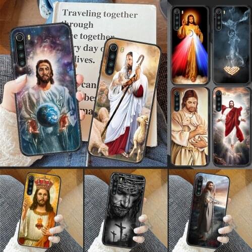 Jesus Christ God bless you Phone case For Xiaomi Redmi Note 7 7A 8 8T 9 9A 9S 10 K30 Pro Ultra black 3D funda fashion bumper tpu