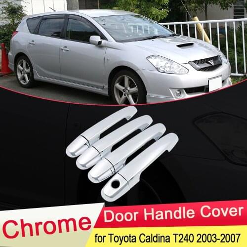 For Toyota Caldina T240 2003 2004 2005 2006 2007 Luxurious Chrome Door Handle Cover Exterior Trim Catch Car Styling Accessories