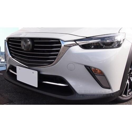 Chrome Grill Cover Trim For Mazda CX-3 2016 2017 Front Bumper Air Inlet Grille Car Styling