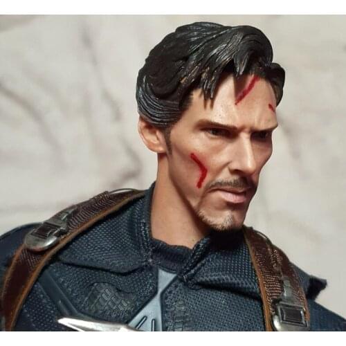 JX-011 1/6 Wounded Benedict Dr. Strange Head Model Male Head Carving Injured Ver. Head Sculpt Accessories For 1/6 Body