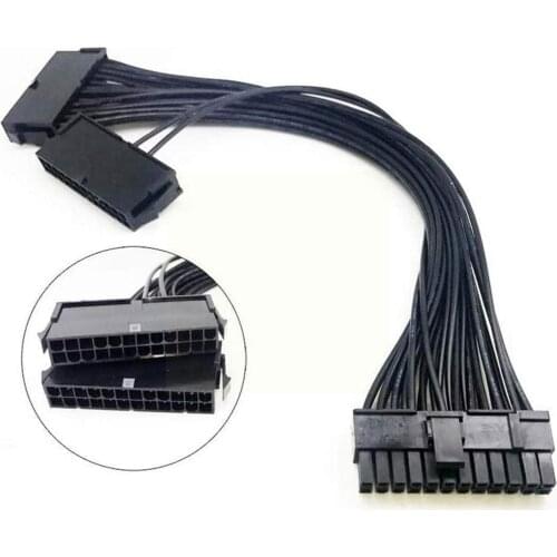 Dual PSU Cable Extension Adapter ATX 20 4 24Pin Power Supply Sync Starter Extender ADD2PSU Riser Converter
