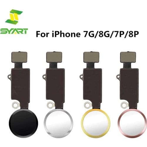 For iPhone 7 Plus 8 Plus Home Button With Flex Cable Home Return Key Assembly Sensor Ribbon Fingerprint Menu For iPhone 7 8