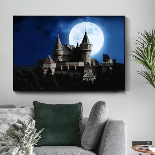 Embelish 1 Pieces Beautiful Castle Landscape Wall Art Pictures For Living Room HD Print Canvas Paintings Home Decor Posters