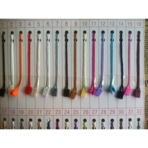Colorful hang tag string for paper tags, tie cord for garment clothing,18cm string seal,garment hang tag string/cords/tag seal