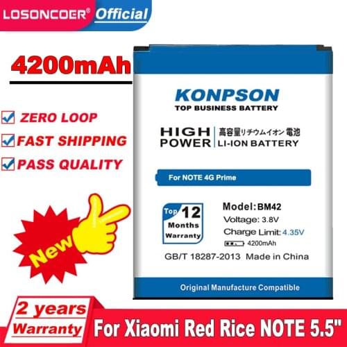 LOSONCOER Xiaomi Redmi Note 4G Batteries China