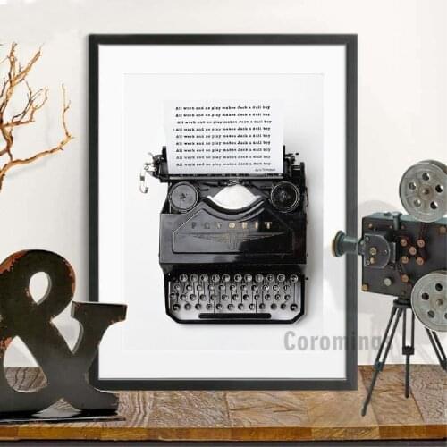 Stephen King The Shining Horror Movie Quotes Canvas Print Poster Home Theater Wall Art Decor Black White Photo Painting Picture