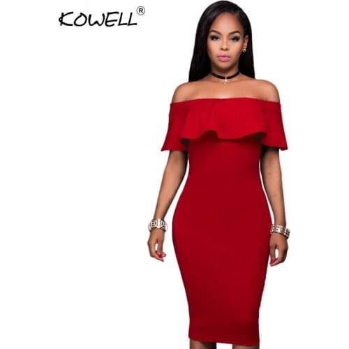 2019 New Fashion Sexy Strapless Off The Shoulder Women Dress Ruffles Slim Bodycon Sexy Nightclub Party Dresses Vestidos