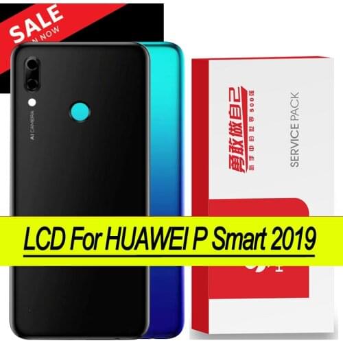 Original Back Housing Replacement for HUAWEI P Smart 2019 Back Cover Battery Glass with Camera Lens adhesive Sticker