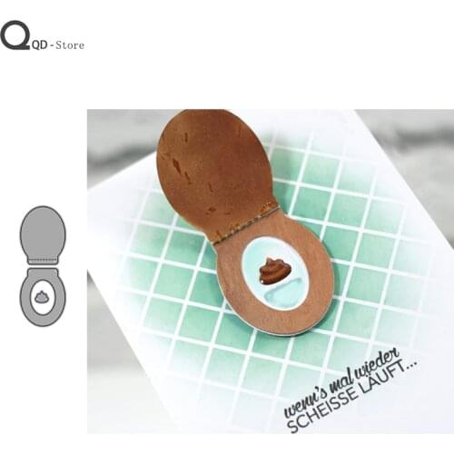 Flip Toilet Cutting Dies New Dies Scrapbooking Mold Cut Childrens Handmade Tools DIY Craft Decoration Metal Cutting Dies 2021