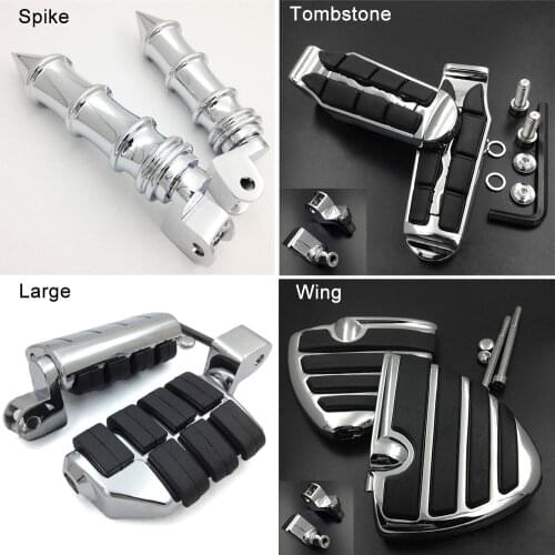 Wing Front Foot Peg fit For 1988-2000 Honda GoldWing 1500 GL1500 GL1500SE Large footpeg Rest Pedal Billet Rubber Motorcycle Part