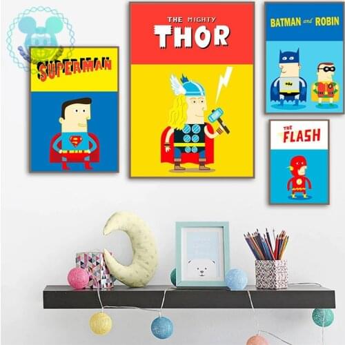 Marvel Baby Superhero Infinity War Avengers Posters Print Wall Art Picture Vintage Room Home Canvas Painting Kids Gift Post Art