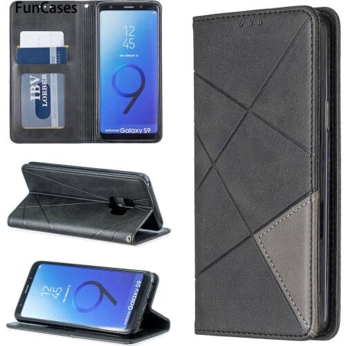 Simple PU Leather Flip Phone Bag For estojo Samsung S9 Rhinestone Case sFor Samsung Galaxy funda S9 Case Phone Cases Back Cover