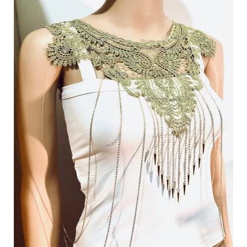 Sexy Crystal Bra Slave Harness Body Chain Women Rhinestone Choker Necklace Rhinestone Bikini beach Fashion Body Jewelry 2018