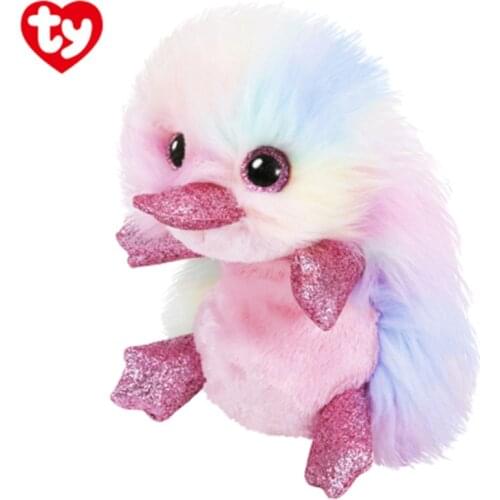 15CM TY Big Eyes Beanie Petunia The Rainbow Platypus Plush Animal Soft Platypus Doll Collection Boys and Girls Birthday Gifts