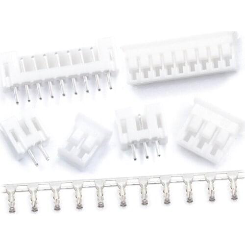 10set/sets PH2.0 connector pitch 2.0MM connector plug + straight needle seat + terminal 2P / 3 / 8-16P curved needle seat
