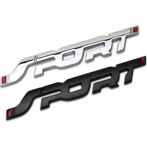 Sport Car Auto Sticker Emblem Badge Chrome Black 3D Metal Trunk Tuning for Ford Ecosport Focus 2 3 Mondeo Fiesta Kuga Edge