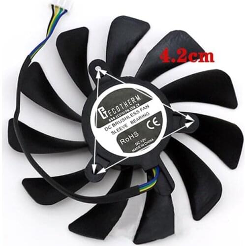 XY-D10015SH DC 12V Graphics Card Practical Video Card Cooling Fan for MSI GTX1660Ti RTX 2060 2070 AERO ITXOC Repair Parts