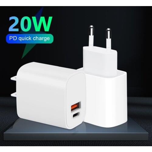 PD 20W Charger Usb Type C Fast Charging For iphone 12 Pro MAX 12 Mini 11 Xs Xr X 8 plus quick Charger Type C For Samsung Xiaomi