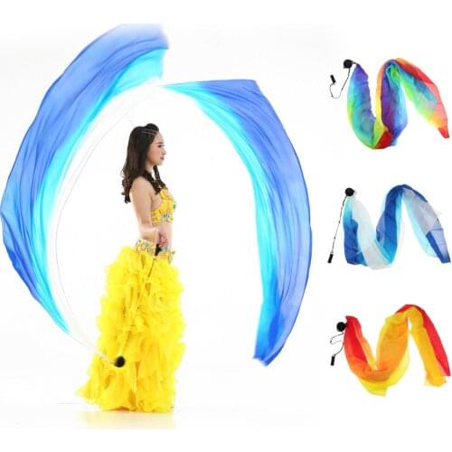 1 Pcs Flowy Silk Veil Poi Throw Balls for Belly Dance Yoga Dancer Stage Performance Costume Accessory Dancing Accessories
