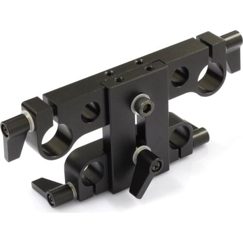 15mm 19mm Rod Rail Bridge Adaptor Change-Over Coupler Converter fr Film Camera Rig Support System Matte Box Follow Focus Tripod