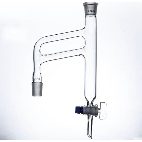 24/29 Glass Oil Water Separator Distillation Receiver Adapter PTFE Plug Valve Folder,The Oil Water Separator Double Tube