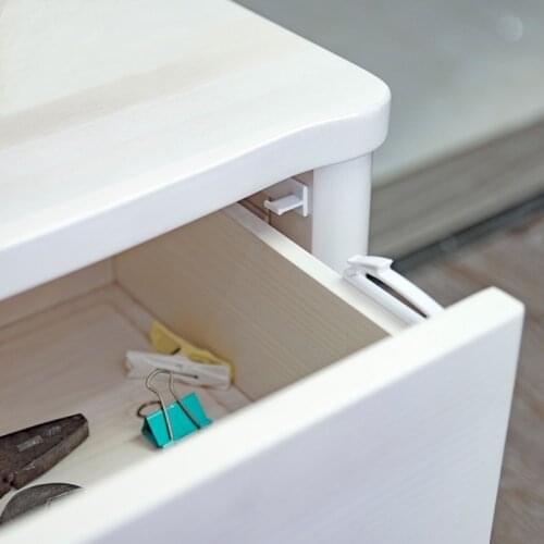 4 pieces Baby Safety Lock Protection Children Locking Doors Kids Plastic Cupboard Lock