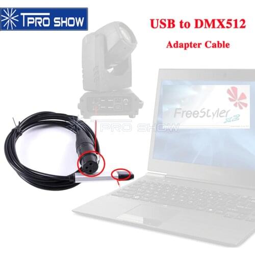 USB To Dmx Interface Adapter Mini Stage Light Controller Cable Computer Conver Dmx512 Signal Conversion Wire Dimmer DJ Lights