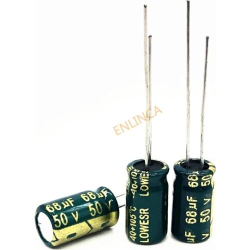 20pcs 50V 68UF 6*12 high frequency low impedance aluminum electrolytic capacitor 68uf 50V 20