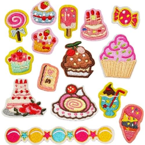 Candy Lollipop Ice Cream Iron On Patch Sewing Embroidered Applique for Jacket Clothes Stickers Badge DIY Apparel Accessories
