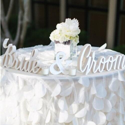 Bride and Groom Wedding Signs for Sweetheart Table Decor - Signs sign Letters Freestanding Bridal Table Wedding decoration