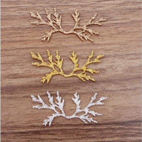 SIXTY TOWFISH 10 Pieces DIY Jewelry Accessories Alloy 25*59 mm Many Pine Branches