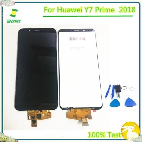 Black White Blue Y7 Prime/Pro 2018 LCD Display Touch Screen Digitizer Assembly For Huawei Y7 Prime Y7 Pro 2018 L22 LX2 L21 LX3