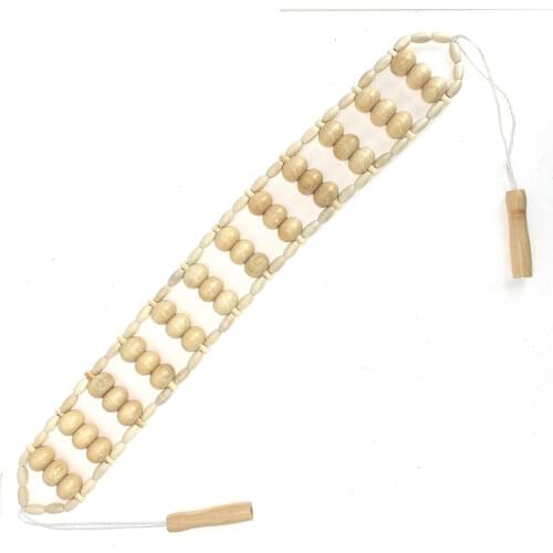 Wood Therapy Massager Massage Roller Handmade Massage Roller Rope Wooden Massager Tool For Body Muscle Pain Relief