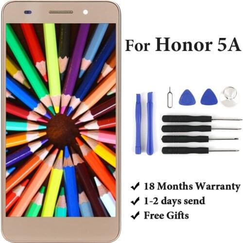 For Huawei Honor 5A LCD 5.5'' Touch Screen For LYO-L01 LYO-L21 Assembly Display Spare Parts with Gifts For Huawei 5A