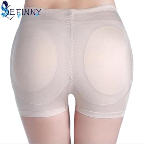 Plus Size Breathable Ultra-slim Boyshort Lingerie Fake Ass Underwear Women Push Up Padded Panties Buttock Shaper Butt Lifter Hip