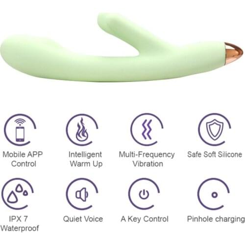 Intelligent APP Control Heating G Spot Vibrator AV Wand USB Rechargeable Silicone Clitoris Simulator Adult Sex Toys for Women