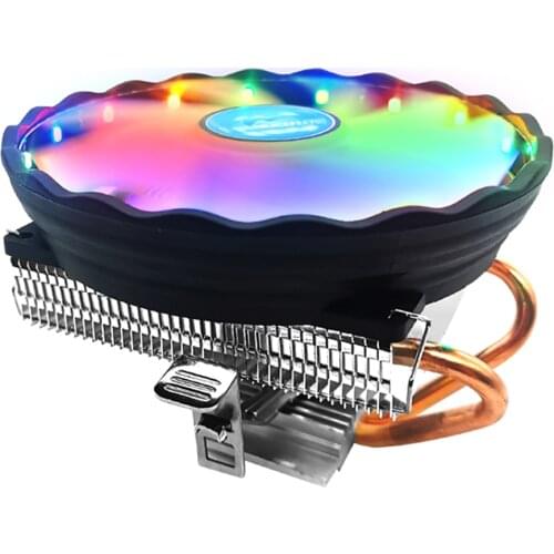 POLAR ICEFLOW Vi003 RGB CPU Air Cooler 2 Heatpipes 120mm Fan Low Profile CPU Cooler for AMD AM3+ AM3 AM2+ AM2 FM2 FM1 LGA 775 13